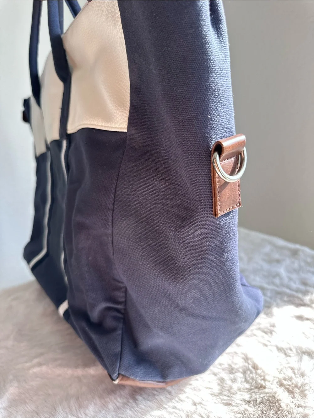 Polo Ralph Lauren Duffle Gym Carry On Weekender Travel Bag Navy Blue